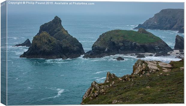  Cornwall Coastal Scene Canvas Print by Philip Pound