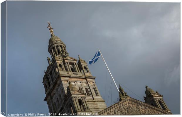 Glasgow Scotland Flag Canvas Print by Philip Pound