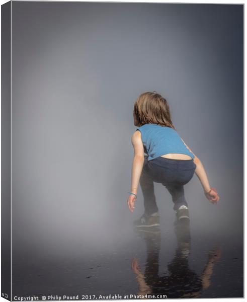 Girl in the Fog Canvas Print by Philip Pound