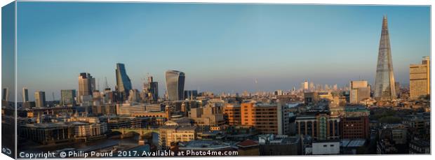 East London and City of London Panorama Canvas Print by Philip Pound