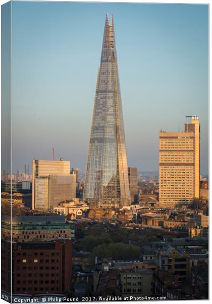 The Shard at Dusk Canvas Print by Philip Pound