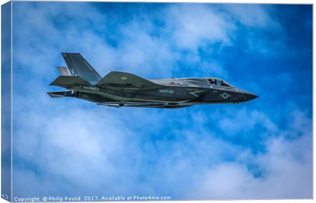 F-32B Stealth Jet Fighter Plane Canvas Print by Philip Pound