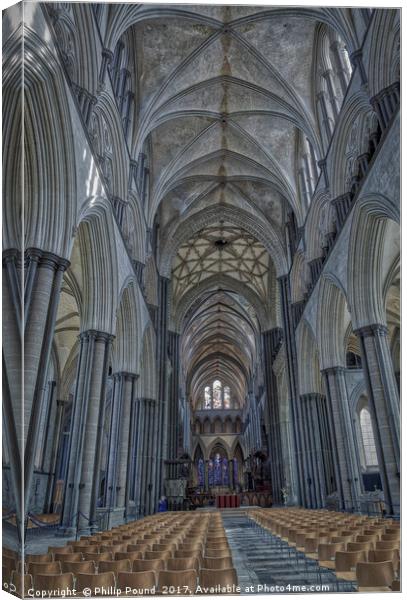 Salisbury Cathedral Canvas Print by Philip Pound