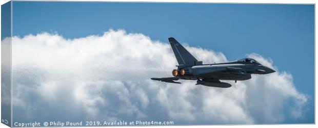 RAF Typhoon Fighter Jet in Flight Canvas Print by Philip Pound