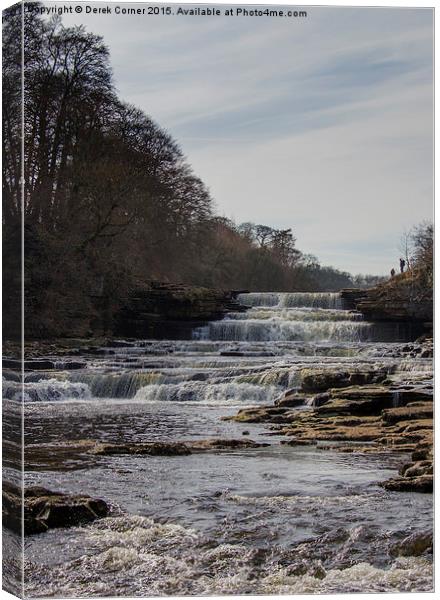  Lower Aysgarth Falls Canvas Print by Derek Corner