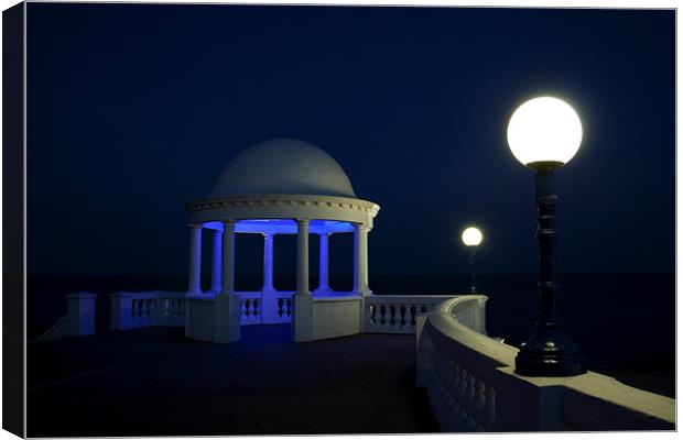 Bexhill Colonnade in Blue Canvas Print by mark leader