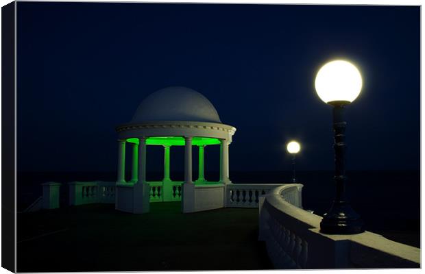 Bexhill Colonnade in Green Canvas Print by mark leader