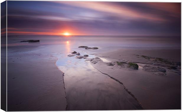 Low Tide at Glyne Gap Canvas Print by mark leader