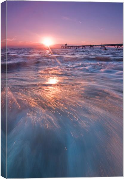 Glistening under the sunset Canvas Print by mike Davies
