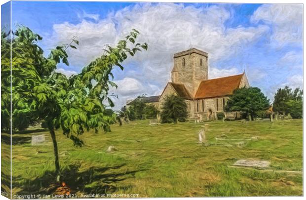 The Church Of St Mary at Cholsey Canvas Print by Ian Lewis