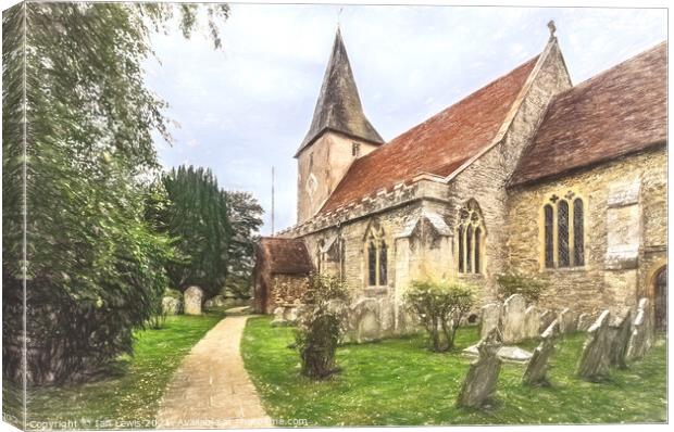 A View Of Bosham Parish Church Canvas Print by Ian Lewis