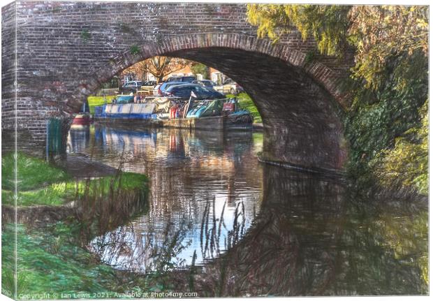 The Bridge At Hungerford Digital Art Canvas Print by Ian Lewis