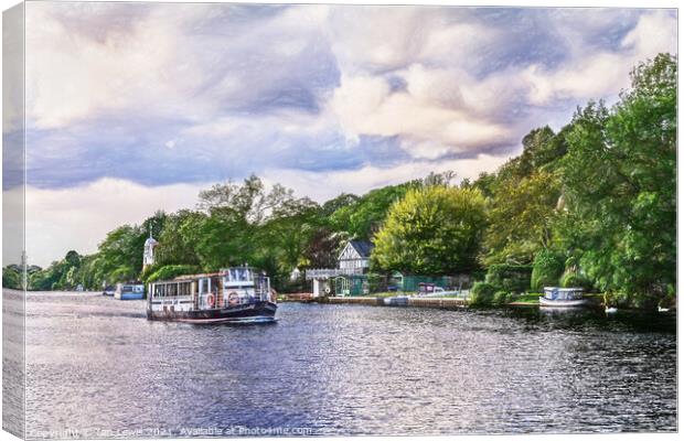 Sightseeing on the Thames at Reading Canvas Print by Ian Lewis