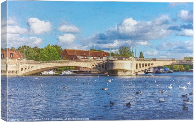 Crossing The Thames at Caversham Canvas Print by Ian Lewis