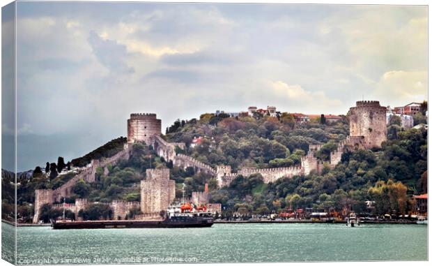 Rumelian Castle by the Bosporus Canvas Print by Ian Lewis