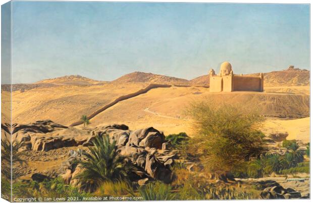 Mausoleum at Aswan Canvas Print by Ian Lewis