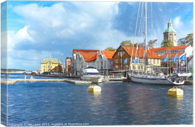 Stavanger Quayside Canvas Print by Ian Lewis