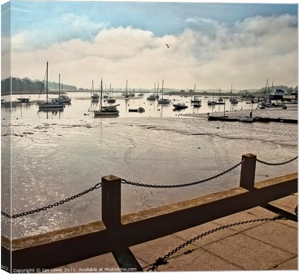Late Afternoon on the River Deben Canvas Print by Ian Lewis