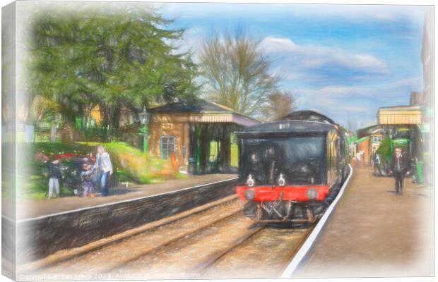 The Train Now Arriving at Platform 2 Canvas Print by Ian Lewis