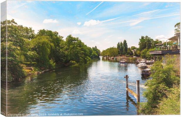 Thames View At Boulters Lock Canvas Print by Ian Lewis