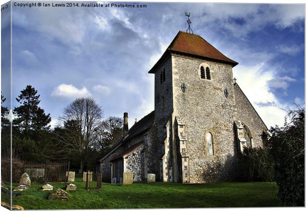 Aldworth Parish Church Canvas Print by Ian Lewis