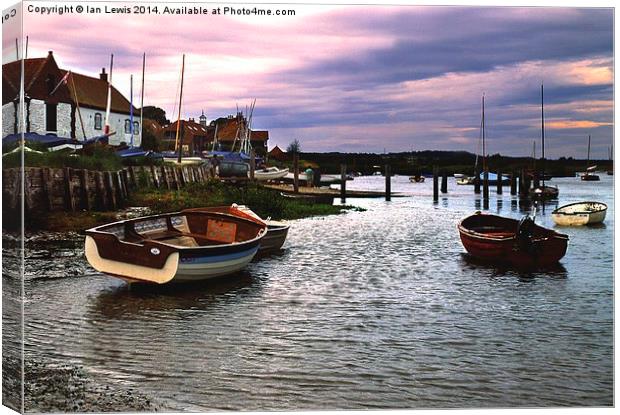 Evening at Burnham Overy Staithe Canvas Print by Ian Lewis