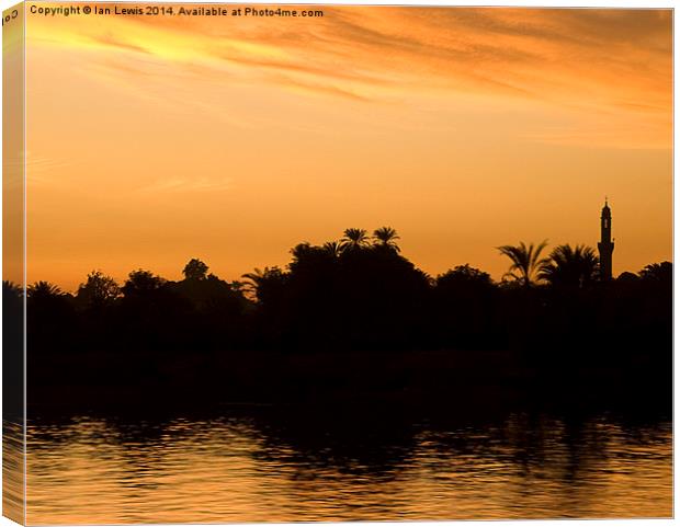 Nile Silhouette Canvas Print by Ian Lewis