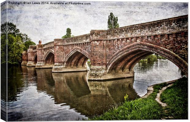 The Bridge at Clifton Hampden Canvas Print by Ian Lewis