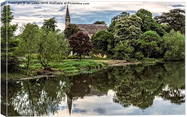 The Church By The Thames Canvas Print by Ian Lewis