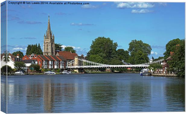 The River Thames At Marlow Canvas Print by Ian Lewis