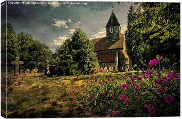  Church of St Laurence Tidmarsh Canvas Print by Ian Lewis
