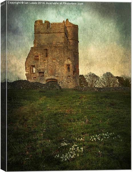  Donnington Castle Gatehouse Canvas Print by Ian Lewis