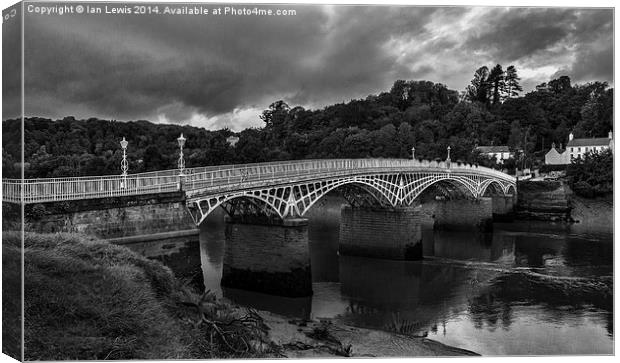  The Old Wye Bridge Chepstow Canvas Print by Ian Lewis