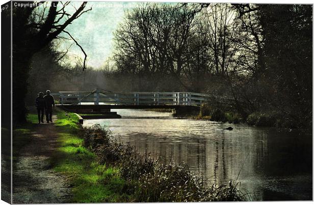  Late Afternoon By The Kennet Canvas Print by Ian Lewis