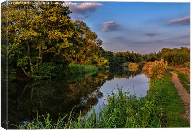  The Kennet And Avon At Sulhamstead Canvas Print by Ian Lewis