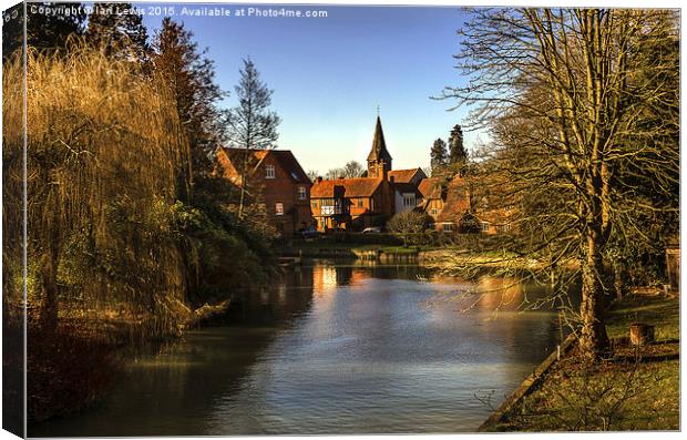  Whitchurch on Thames Mill and Church  Canvas Print by Ian Lewis