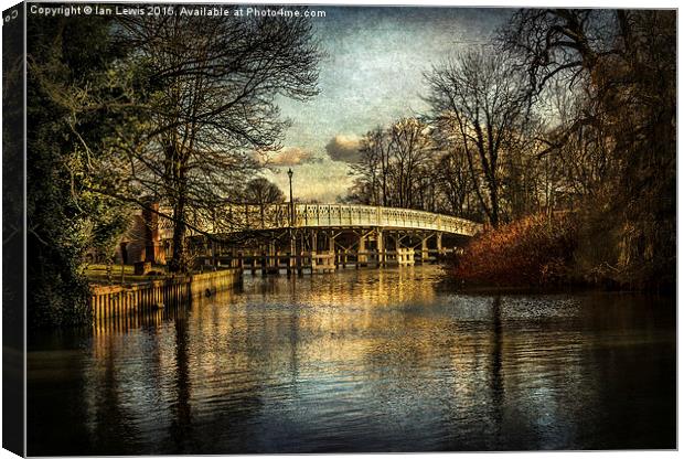  Whitchurch on Thames Toll Bridge Canvas Print by Ian Lewis