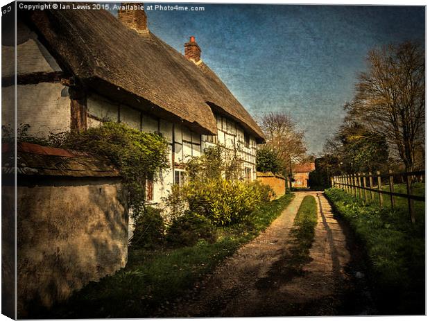  Cottages in Blewbury Canvas Print by Ian Lewis