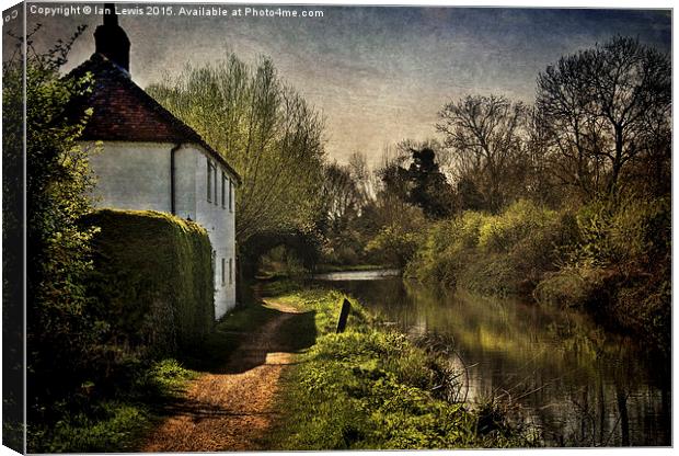 Cottage By The Kennet  Canvas Print by Ian Lewis