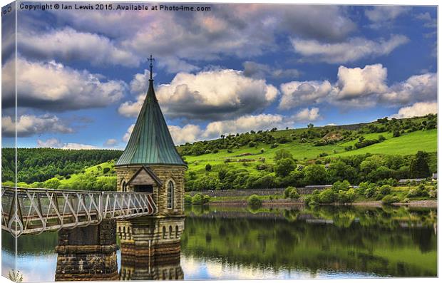  Pontsticill Reservoir Tower Canvas Print by Ian Lewis
