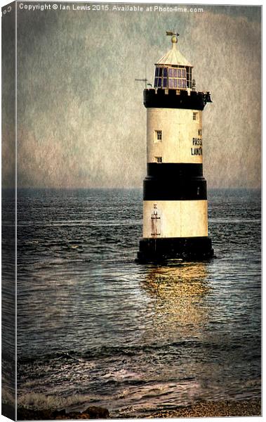  Penmon Trwyn Du Lighthouse Anglesey Canvas Print by Ian Lewis