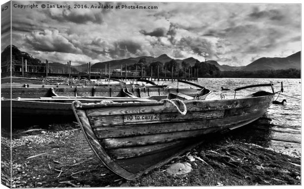 Boats at Derwentwater Canvas Print by Ian Lewis