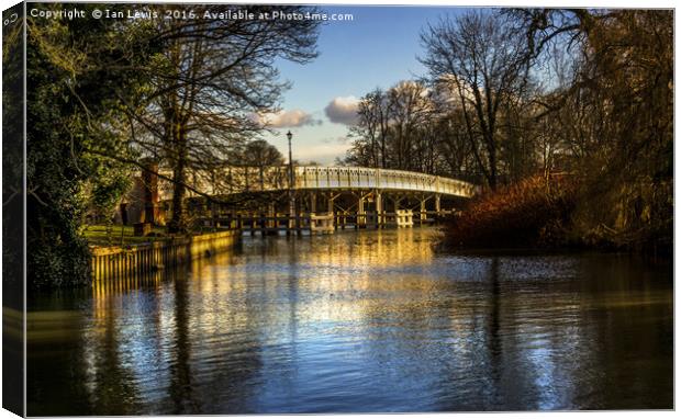 Toll Bridge Whitchurch on Thames Canvas Print by Ian Lewis