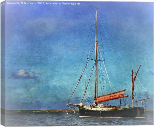 Thames Sailing Barge Canvas Print by Ian Lewis