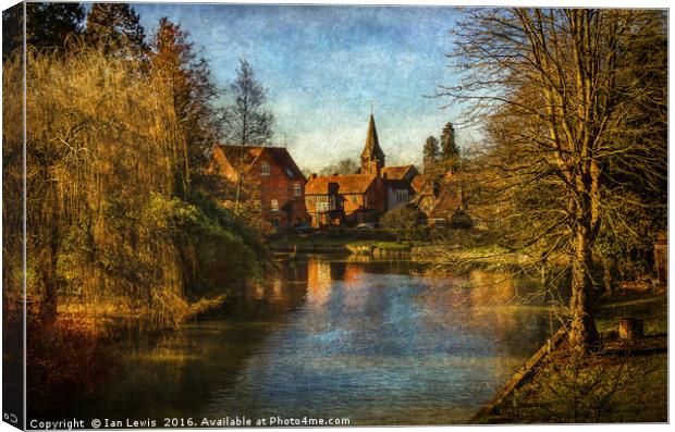 Whitchurch on Thames Canvas Print by Ian Lewis