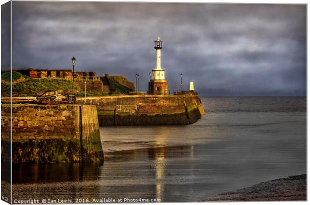 Early Morning At Maryport Harbour Canvas Print by Ian Lewis