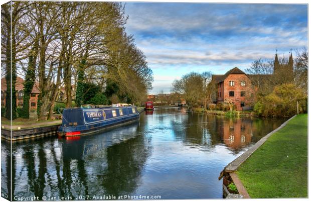 The Kennet At West Mills Newbury Canvas Print by Ian Lewis