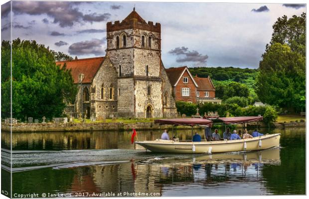 On The Thames At Bisham Canvas Print by Ian Lewis