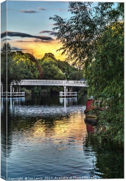  Above The Toll Bridge At Pangbourne Canvas Print by Ian Lewis
