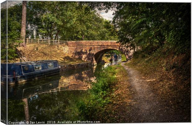 Towpath to Pewsey Bridge Canvas Print by Ian Lewis